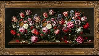 Elegant Floral Still Life Wallpaper 🌷 4K Art Screensaver | Classic Dutch Flower Painting Aesthetic