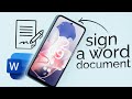 How to Sign a Word Document on Android (tutorial)