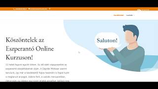 Eszperantó Online Kurzus betekintés