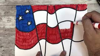 Celebrity Easy 3D Flag Drawing | Optical Illusion Art Project for Students Profile