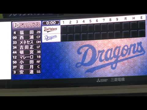 2019.03.19 オープン戦 中日vsオリックス スタメン発表