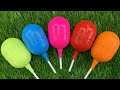 New Glitter Rainbow Lollipop Candy I Cutting | ASMR | Satisfying Video🍭🍭🍭🍭