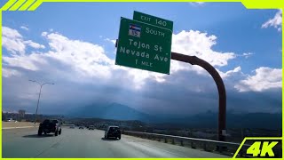 Smooth Midday Drive Colorado Springs (I-25 South Steady Traffic Flow)