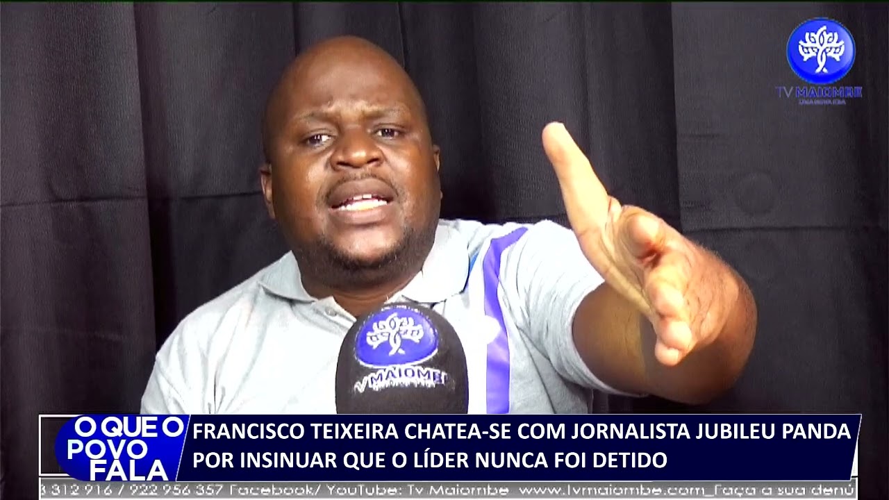 FRANCISCO TEIXEIRA CHATEA-SE COM JORNALISTA JUBILEU PANDA POR QUESTIONAR SE JÁ FOI PRESO