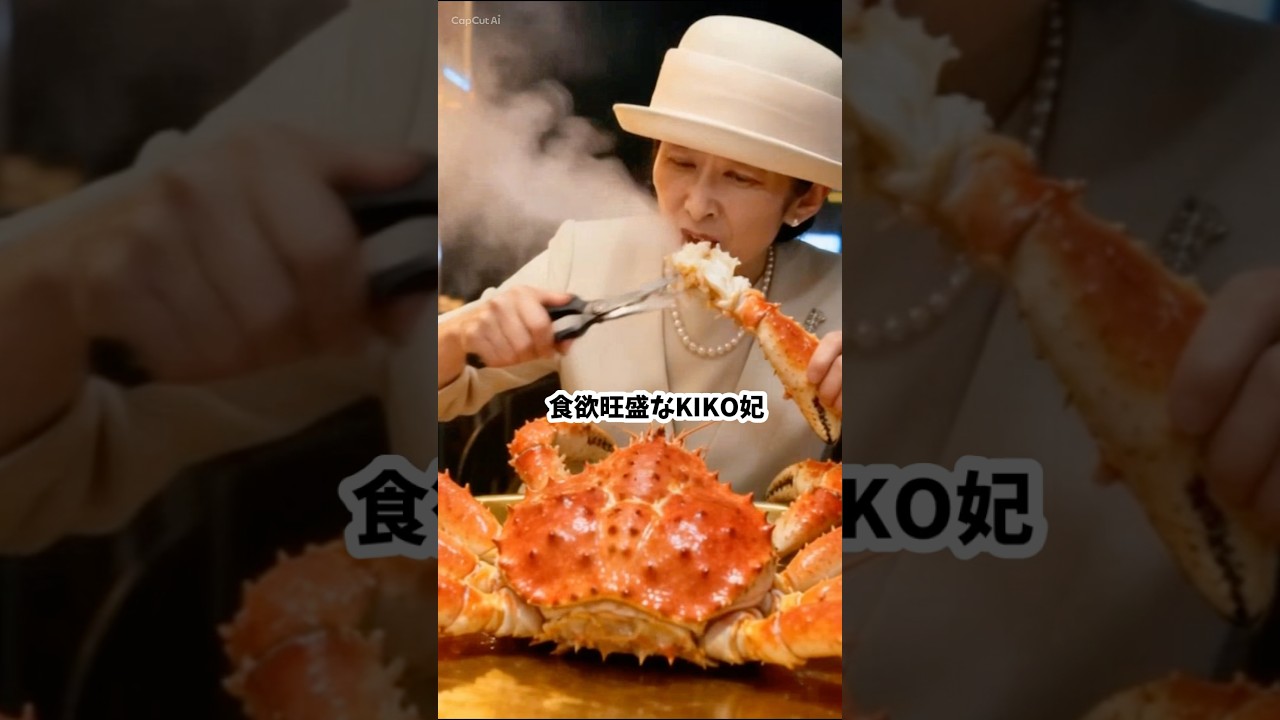 紀子妃カニを食らう・AI画像