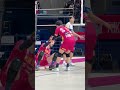 体勢を崩しながらも2枚ブロックの上から！#ルチアーノ・ヴィセンティン