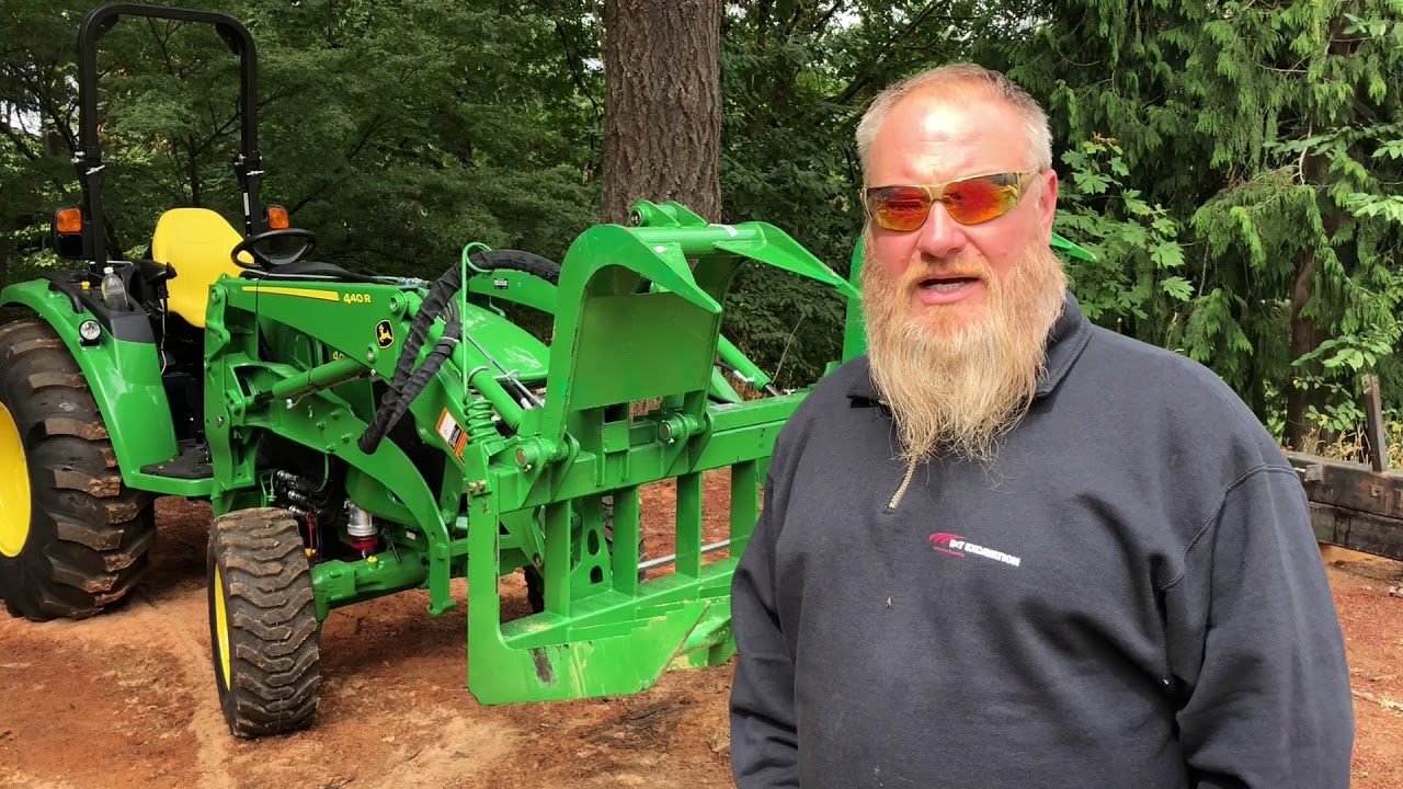 NEW TOOL MONDAY 2 Titan 72" root grapple for the John Deere 4 series