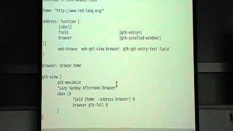 September 2012: Programming for common people: introducing the new Red language - Kaj de Vos (2/2)