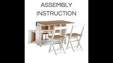 2026KK "assembly intructions"  Drop Leaf Folding Dining Set of 5