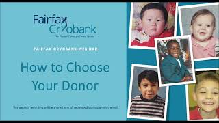 Fairfax Cryobank Webinar: How to Choose Your Donor