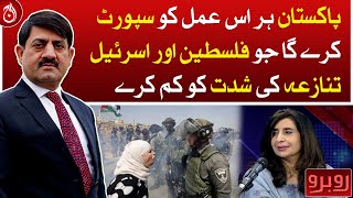 Pakistan will support any action that will reduce intensity of Palestine and Israel: Mumtaz Baloch