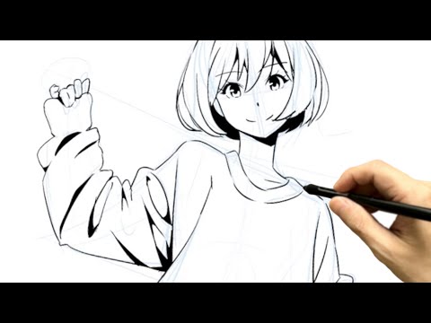 To draw a pretty girl, learn how to draw outlines and hair!
