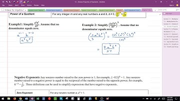 Section 7 2 Video Division Properties of Exponents   Algebra 1