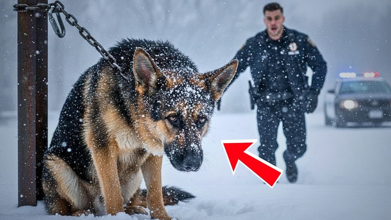 Officer Finds a Deaf Dog Chained and Abandoned in a Blizzard—What He Discovered Next Broke His Heart