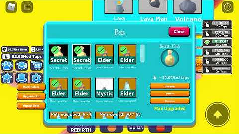 trying to hatch a secret pet [Volcano Update] [ Tapping Simulator ]