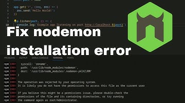 How to fix nodemon install error 🛠 | How to install nodemon in visual studio code terminal