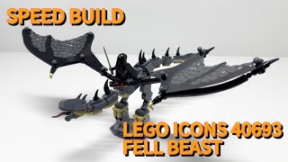 Lego Icons 40693 The Lord Of The Rings Fell Beast Speed Build
