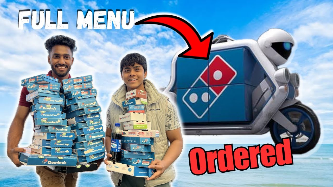 Ordered Entire Domino's Menu || secret code 🤫|| Domino’s full menu 😱😱