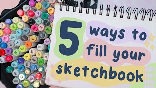 5 Ways To Fill Your Sketchbook  ✨ nostalgic ✨ Y2K edition (Ohuhu)