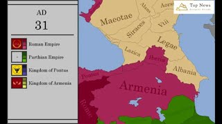 Карта Кавказа и Закавказья за 10 минут с 1200 до н.э до 2019 г.