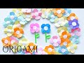 【花の折り紙】簡単！はなの折り方音声解説付☆Origami Easy flowers tutorial 春の飾り