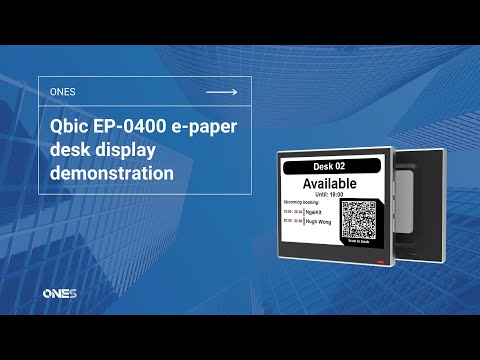 Qbic Ep-0400 E Paper Desk Display Demonstration