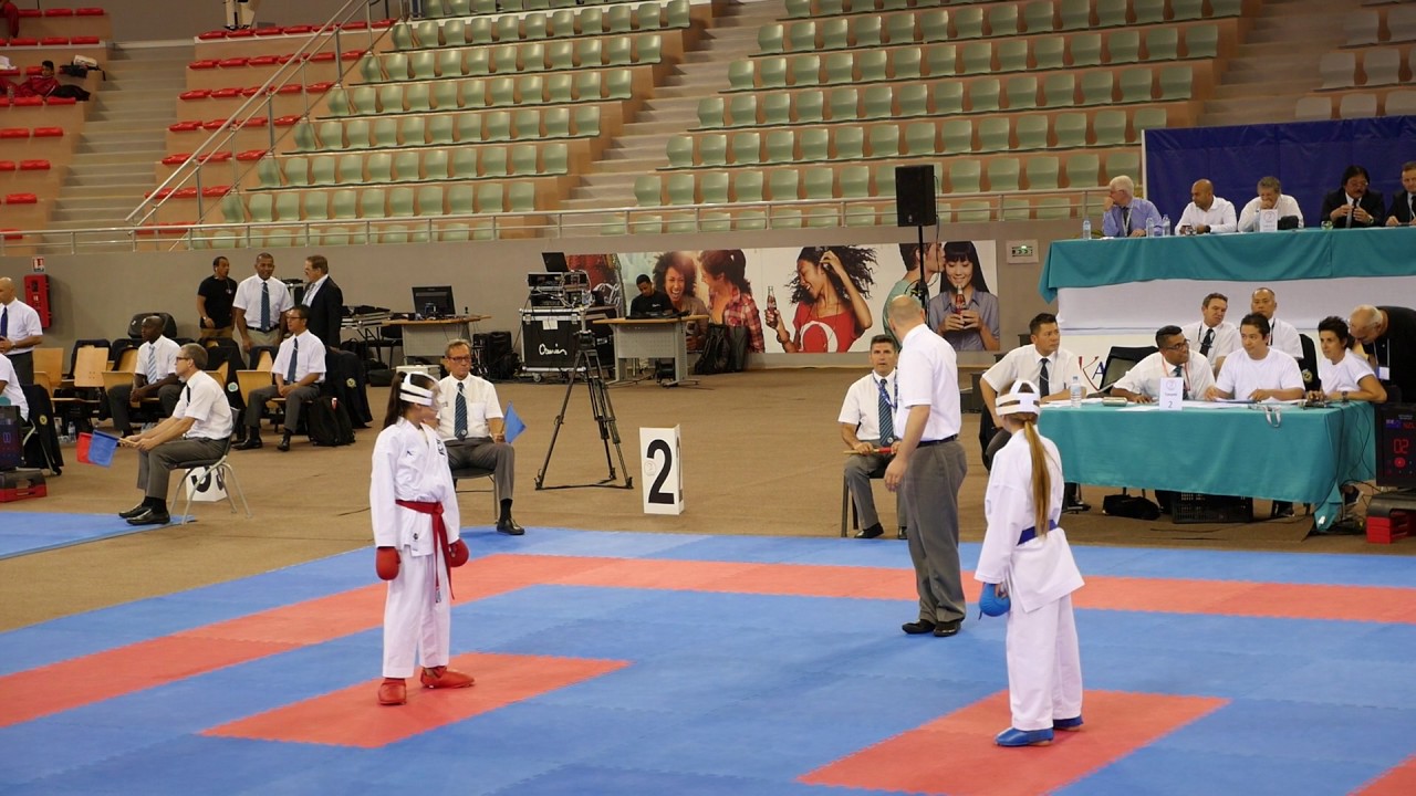 Oceania Karate Championship New Caledonia Isobelle Smith vsOceania Ella Soper Kumite 10/11 yo Final