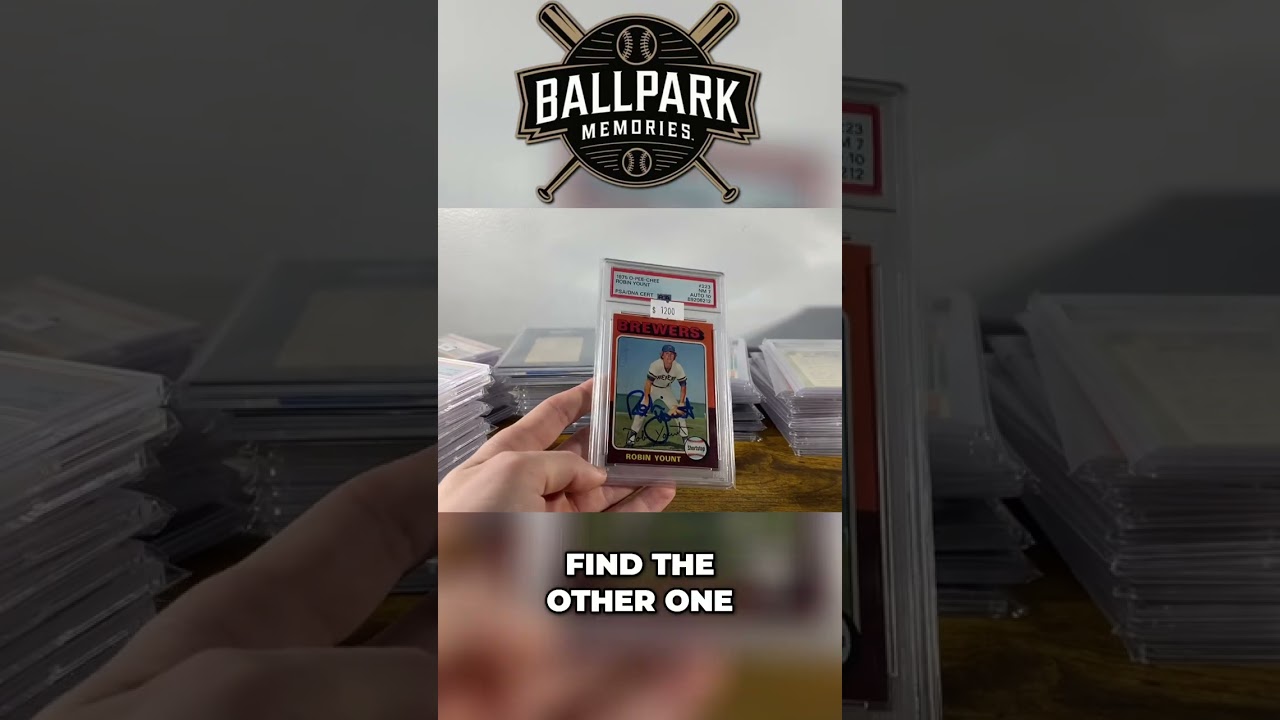 RARE Robin Yount Rookie Auto