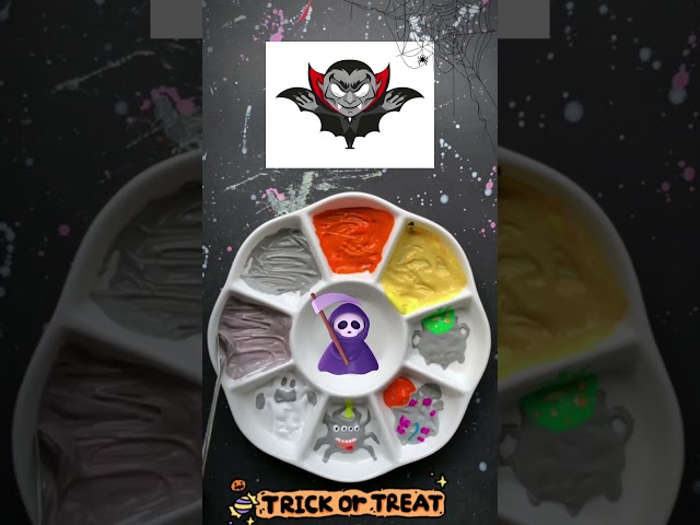 Can You Guess the Spooky Colors? | Halloween ASMR Mixing!#oddlysatisfying #shorts #asmr
