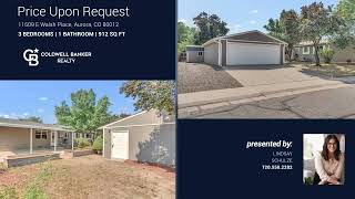 Welcome to 11609 E Walsh Place, Aurora Co!