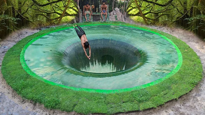 I Build Underground House Water Slide To Tunnel Underground Swimming Pools For hiding