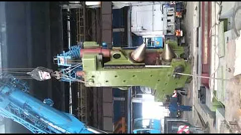 Ring rolling machine in Romania for giant ring forgings.
