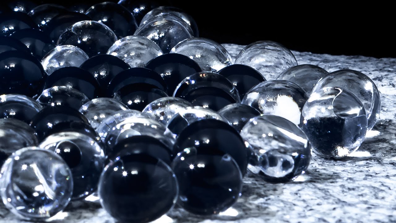 Fast growing water balls liquid polymer beads 4K YouTube