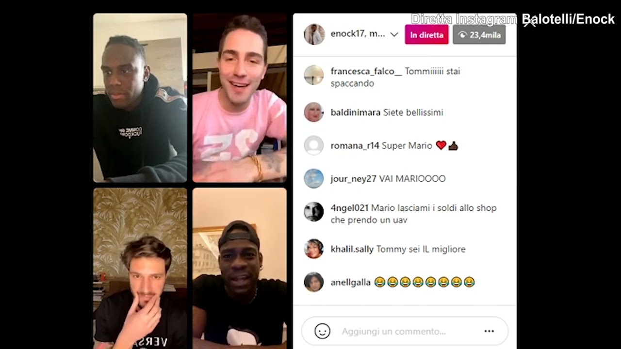 Diretta Mario Balotelli-Enock e Tommaso Zorzi
