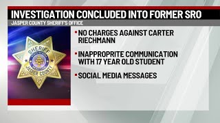 Ex-school resource officer won t face charges in Jasper County Sheriff s Office investigation