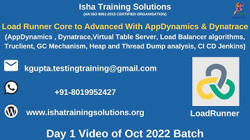 Performance Testing using LoadRunner Day 1. Pls call or whatsapp us on +91-8019952427 to enroll