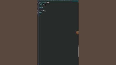 Contoh penggunaan Perintah Read dan Readln di Pemograman Pascal