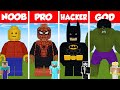 Minecraft LEGO HOUSE BUILD CHALLENGE NOOB vs PRO vs HACKER Animation