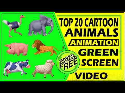 green screen cartoon animals | cartoon animals green screen | animated animals green screen
