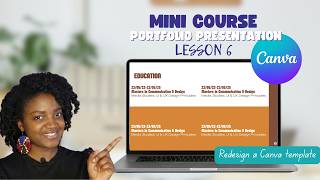 Design a professional portfolio: Education page - Lesson 6