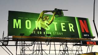Charlie Hunnam Monster The Ed Gein Story Netflix Billboard Sunset Blvd Los Angeles CA Oct 4, 2025