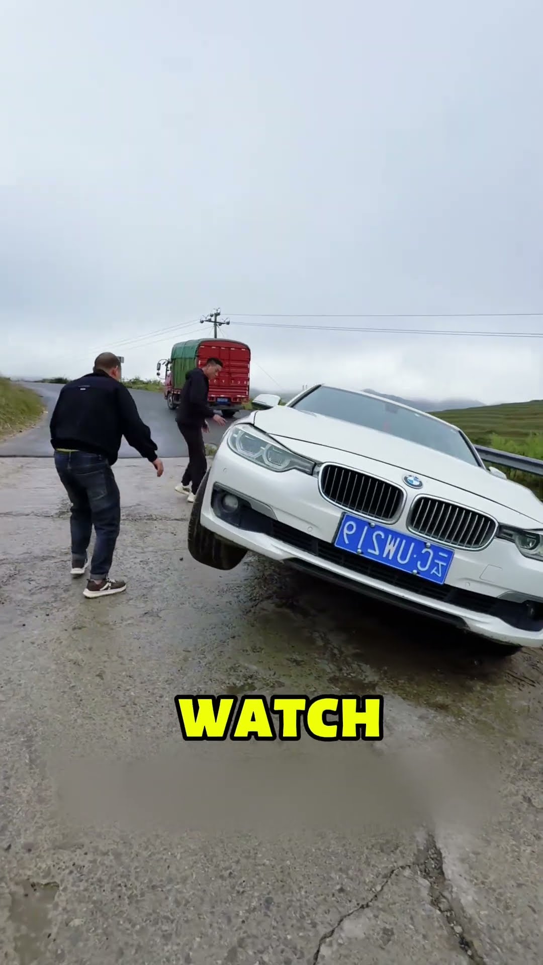 His Car Was About to FALL and This Trucker Had a CRAZY Plan