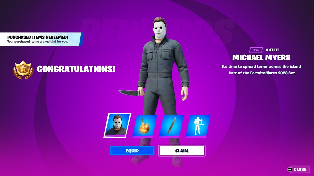 FREE FORTNITEMARES SKIN for EVERYONE! (Michael Myers Skin) YouTube