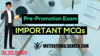 RBI Oct-2021 Guidelines - MCQs - Pre-Promotion Exam 2022