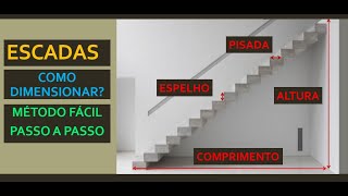 CALCULAR ESCADA - TAMANHO E ALTURA IDEAL DO DEGRAU PARA UMA ESCADA? - DIMENSIONAMENTO ESCADA (FÁCIL)