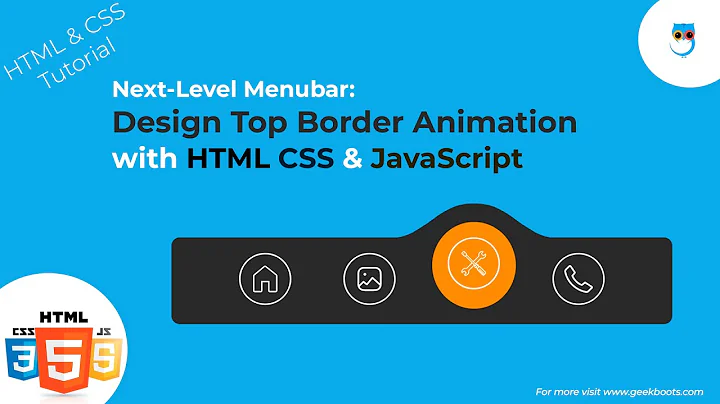 Next-Level Menubar: Design Top Border Animations with HTML, CSS & JS | Geekboots