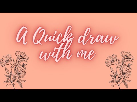 A quick draw with me | A simple semi realistic peony | Floral illustration