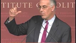 Theodore H. White Lecture on Press and Politics by David Brooks
This Forum begins with the presentation of the David Nyhan Prize for Political Journalism to Cynthia Tucker, Pulitzer Prize-winning columnist for the Universal Press Syndicate. After the presentation of the award, David Brooks, columnist for the New York Times, discusses big questions and answers drawn from the 2012 U.S. presidential election. Brooks talks about the major changes in the U.S. electorate in the 2012 elections, such as changing family structures, the growing diversity of the U.S. and the evolving perception of gay civil rights and the right to marry. Brooks contends that like the changes Harvard made to become more inclusive of diversity in the 1950s, the Republican party is now at the cross-roads of either becoming more inclusive of diverse groups or as seen in the 2012 elections, suffering the consequences. Theodore H. White Lecture on Press and Politics by David Brooks