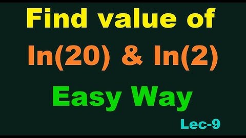 log calculation without log table in hindi || how to find value of ln || natural log calculation ln2