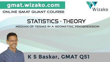 GMAT Statistics Theory & Practice | Median of Numbers in GP | GMAT 700 level